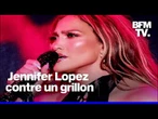 Un grillon monte sur le corps de Jennifer Lopez pendant son concert au Kazakhstan