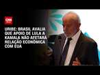 Uribe: Brasil avalia que apoio de Lula a Kamala não afetará relação econômica com EUA | BASTIDORES