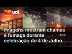 Incêndio na Ponte do Brooklyn: Fogo atinge cartão-postal de Nova York durante o 4 de Julho