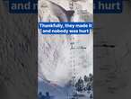 Skiers trigger massive avalanche