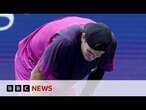 Tennis star Jack Draper vomits on court during US Open semi-final | BBC News