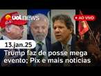 Lula sanciona lei que proíbe celular nas escolas; Trump faz de posse mega evento; Pix | UOL News