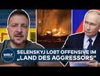 PUTINS KRIEG: Selenskyj lobt Offensive im „Land des Aggressors“ - Russen evakuieren Region