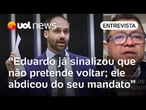 Eduardo Bolsonaro abandonou o cargo, não é apenas deputado faltoso, diz autor da Lei da Ficha Limpa