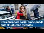 Una educadora social emocionada pide al Gobierno medidas tras el asesinato de Badajoz