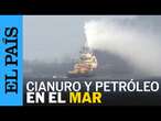 Las imágenes del petrolero que chocó contra otro buque en el Mar del Norte | EL PAÍS