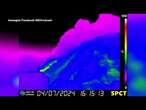 Stromboli, flusso lavico lungo la Sciara del Fuoco ripreso dalle telecamere termiche