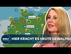WETTERCHAOS: Nach extremer Hitze rollen jetzt Gewitter und heftige Unwetter durch Deutschland!