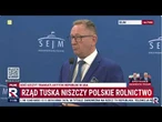 Rząd Tuska niszczy polskie rolnictwo! Telus: cena zboża jest historycznie niska, nie będzie dopłat!