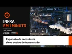 Infra em 1 Minuto: Expansão de renováveis eleva custos de transmissão