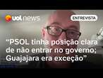 Boulos ministro de Lula não seria sensato; racha no PSOL explicita problema estrutural, diz Safatle