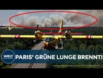 PARIS: Schwerster Waldbrand seit Langem – Löschflugzeuge schöpfen Wasser aus der Seine!