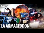 LA rioters hack up pavement to pelt rocks at police amid 'Death to America' taunts