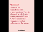Scontro automobile-scooter a Focette (Lucca): muore 17enne