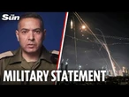 LIVE: Israeli army delivers a statement after Iranian missiles strike Tel Aviv and Haifa