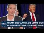 US-WAHL 2024: Donald Trump - politisches Vorbild? AfD-Chefin Alice Weidel zeigt ihre Bewunderung