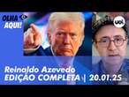 Reinaldo Azevedo ao vivo: Trump toma posse hoje; Lula fala de presidente dos EUA e mais | Olha Aqui