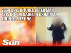 26 People injured after man sets off grenades in Ukrainian council meeting