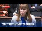 Rayner statement in the Commons about Govt response to Grenfell Tower Inquiry report