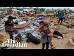 Israeli forces strike displaced Palestinians' tents in Khan Younis