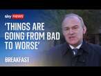 'Things are going from bad to worse' in care sector, says Sir Ed Davey