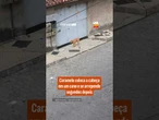 Caramelo coloca a cabeça em um cano e se arrepende segundos depois