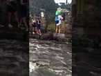 Pompei, la pioggia allaga le strade negli scavi: in funzione gli antichi passaggi pedonali romani