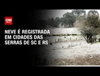 Sul amanhece com neve neste sábado (9) e com temperaturas congelantes | AGORA CNN