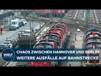 DEUTSCHLAND: Stillstand auf der Ost-West-Achse: Bahnverkehr nach Brand weiter gestört