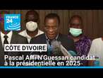 Côte d'Ivoire : Pascal Affi N'Guessan réélu à la tête du FPI • FRANCE 24