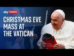 Watch live: Pope Francis presides over Christmas Eve mass at the Vatican