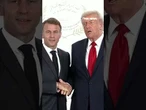'Gutfeld!' reacts to Trump's awkwardly-long handshake with Macron: 'Won't let go!' #shorts #foxnews