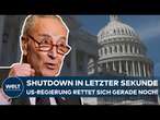 US-SENAT VERHINDERT SHUTDOWN: Chuck Schumer gibt Blockade auf – Trump lobt „mutigen Schritt“!