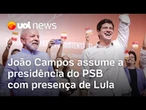 João Campos, prefeito do Recife, assume a presidência nacional do PSB com a presença de Lula