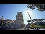 Italie : à Rome, l'arc de Constantin endommagé par la foudre