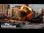 Footage shows Israeli army bombing third high-rise building in Gaza City