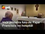 Vaticano divulga 1ª foto do papa no hospital; fiéis dançam tango para o argentino