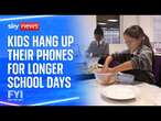 FYI: Kids hang up their phones for longer school days