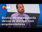 Boulos diz em sabatina que esquerda deixou de dialogar com quem empreende: 'Marçal acendeu alerta'