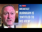 Housing secretary suggests Burnham is 'taking potshots' - and says party needs to 'pull together'