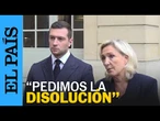 Le Pen a Macron: "Pedimos una disolución ultrarrápida (de la Asamblea Nacional Francesa)" | EL PAÍS