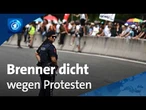 Proteste wegen Verkehrslärm: Brenner gesperrt