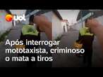 Após interrogar mototaxista, criminoso o mata com tiro nas costas; vídeo mostra momento