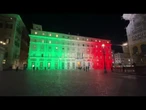 4 Novembre, Palazzo Chigi illuminato con il tricolore per la Festa delle Forze Armate