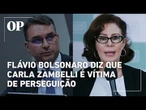 Flávio Bolsonaro admite que Zambelli cometeu crime, mas diz que ela é vítima de perseguição política