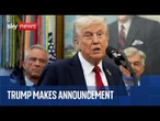 Donald Trumps makes Oval Office announcement after Gaza ceasefire comes into effect