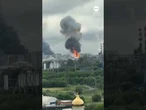 Fuel storage tank's lid blown off as Moscow refinery targeted by Ukraine