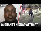 Terrifying moment illegal immigrant tries to snatch teenage girl off UK street late at night