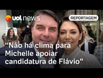Clima para Michelle Bolsonaro apoiar Flávio é nenhum; PL tenta reconciliação | Carla Araújo
