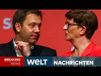 DEUTSCHLAND: Showdown! Posten-Poker der SPD! Klingbeil und Esken stellen Minister vor I WELT LIVE